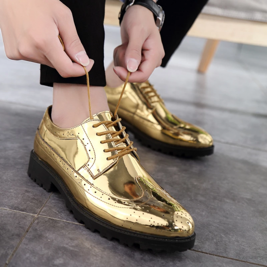 2025 Casual Leather Shoes Men superstar Brogues formal leather shoes oxford gold shoes lace-up hombres silver large size 47 ghn 2025 Casual Leather Shoes Men superstar Brogues formal leather shoes oxford gold shoes lace-up hombres silver large size 47 ghn