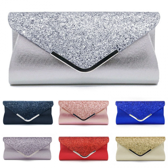 2025 High Quality PU Leather Women Lady Sequins Clutch Bag Evening Wedding Party Prom Handbag Purse Wallet Shinny Shoulder Bags 2025 High Quality PU Leather Women Lady Sequins Clutch Bag Evening Wedding Party Prom Handbag Purse Wallet Shinny Shoulder Bags