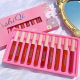 Wholesale Customization 10-Piece Matte Lip Gloss Set Non-Stick Cup Light Skin Tone Student Style Affordable Lipstick Set