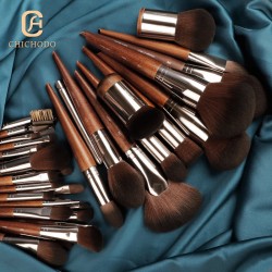 37Pcs MUF Series Wood Handle Aluminium Ferrule High Quality Vegan Makeup Brushes Factory Wholesale Spot Sale