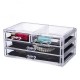 Desktop Drawer Makeup Organizer Acrylic Multi-Layer Makeup Storage Box PS Transparent Rack for Lipstick Skin Care Stack