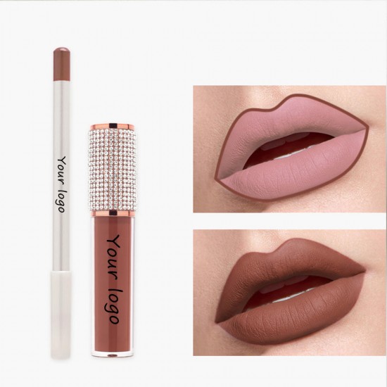 Wholesale Makeup Gift Sets Matte Liquid Lipstick with Lip Liner Set Private Label Lipstick Set