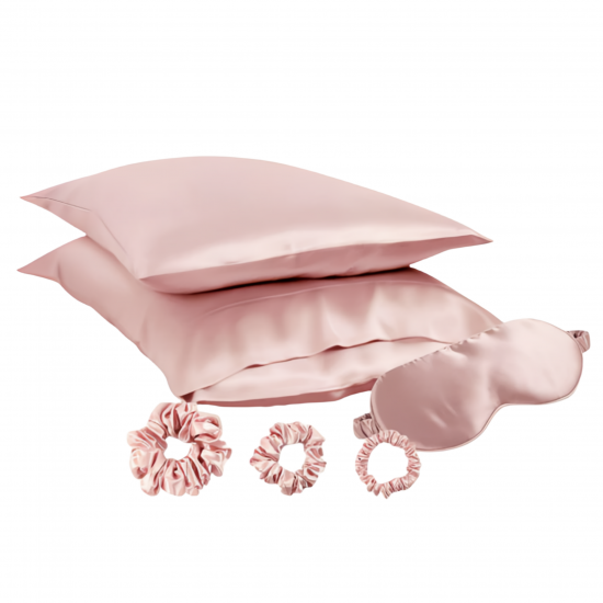 Good Supplier Luxury Sleep Satin Eye Mask and Scrunchie Gift Set for Men and Women